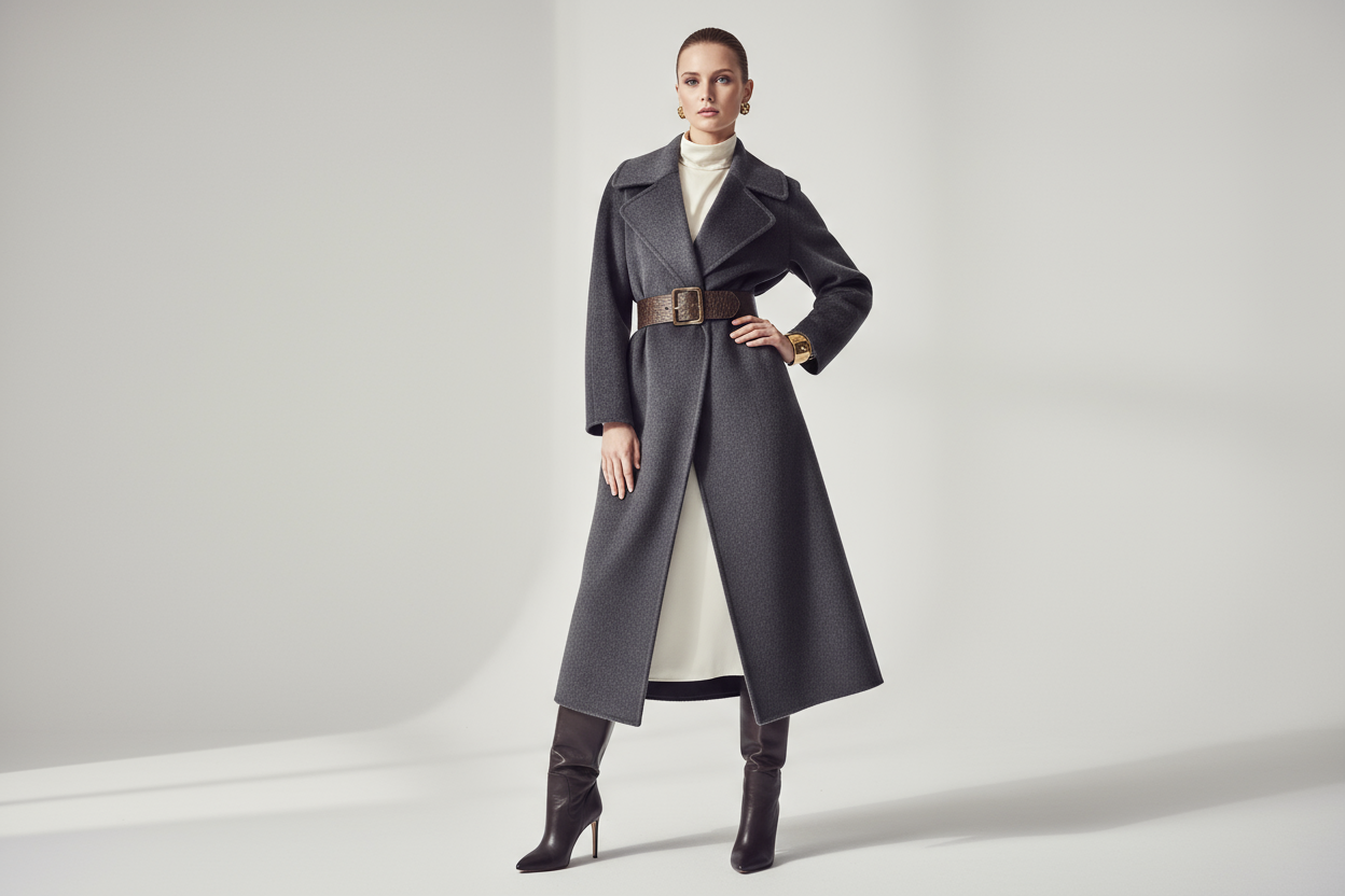 Une photo de femme blanche avec de manteaux image professionnel lux